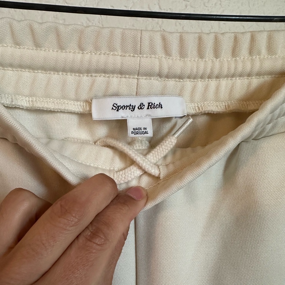 Sporty & Rich Action logo Track Pants - Milk/Cocoa Large - Picture 6 of 8